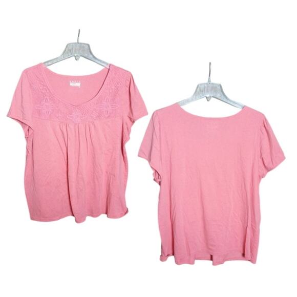 Lot of 3: Bundle Short Sleeve T-shirts Women 1x Knit Lightweight Casual Shirts - Picture 2 of 10